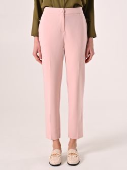 Pantaloni con Bottone Ricoperto Rosa det_2