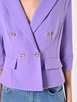 Kurze Jacke in Lavendel aus Scuba-Handkreppstoff in_i5