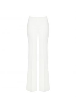 Palazzo Trousers in White Technical Fabric det_4
