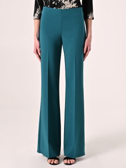 Palazzo Trousers in Royal Green Technical Fabric det_2