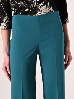 Palazzo Trousers in Royal Green Technical Fabric in_i5