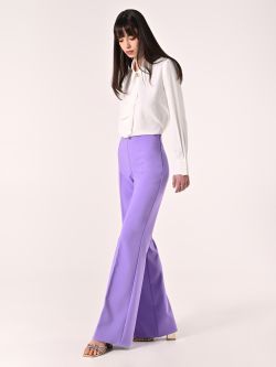 Pantalón palazzo en tejido técnico morado in_i7