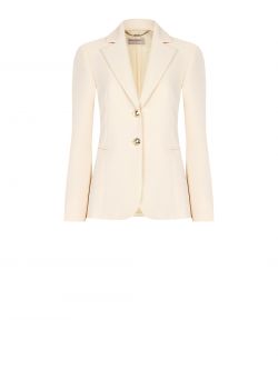 Two-Button Jacket in Light Beige Technical Fabric det_4