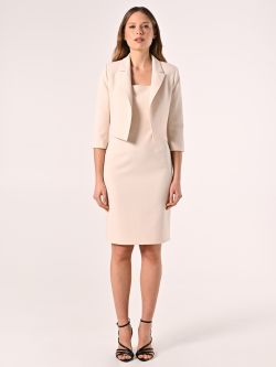 Short Jacket in Light Beige det_1