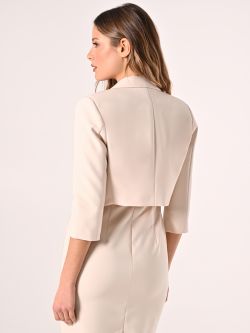 Short Jacket in Light Beige det_3