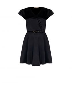 Abito Curvy in Raso Nero det_4