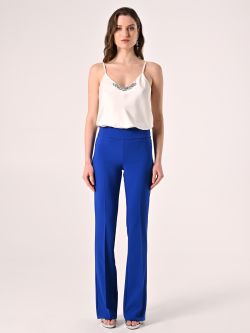 China Blue Trousers in Technical Fabric with Waistband det_1