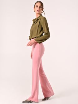 Pantaloni in Tessuto Tecnico Rosa Antico con Fascione in Vita in_i7
