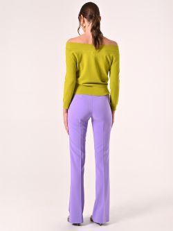 Lilac Trousers in Technical Fabric with Waistband det_3