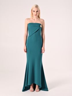 Abito Lungo Verde Reale det_1