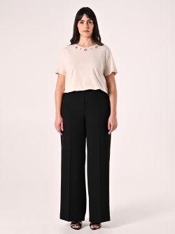Curvy Beige T-Shirt with Gemstones det_1