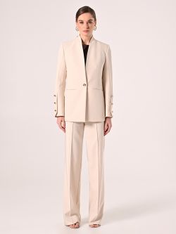 Beige Jacket in Technical Fabric det_1