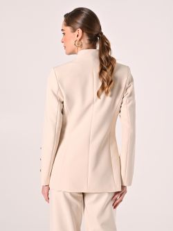 Beige Jacket in Technical Fabric det_3