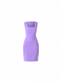 Sheath Dress in Lavender Technical Fabric det_4