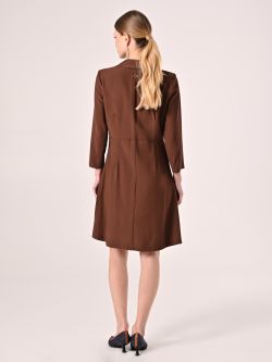 Vestido blazer marrón chocolate det_3