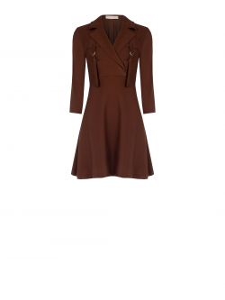 Vestido blazer marrón chocolate det_4