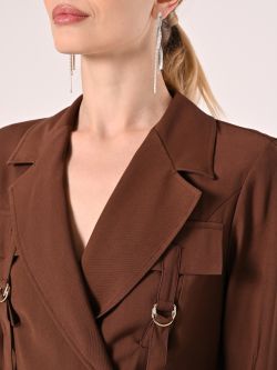 Vestido blazer marrón chocolate in_i5