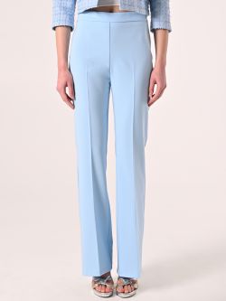 Ausgestellte Hose aus technischem Gewebe in Hellblau det_2