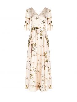 Langes Kleid mit Blumenmuster in Rosa det_4