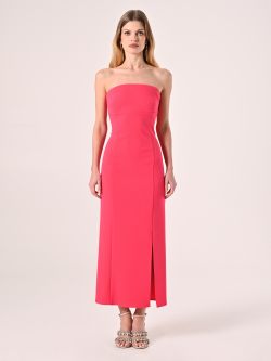 Tubino Midi Fuxia in Scuba mano Crepe det_1