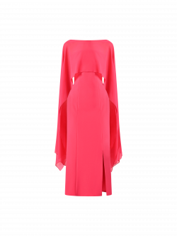 Coprispalle in Georgette Fuxia det_4