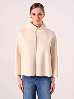 Beige Cape in Scuba Fabric det_2