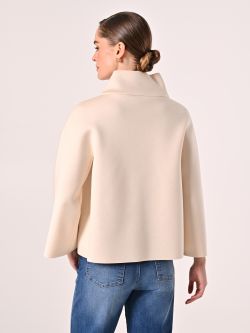 Beige Cape in Scuba Fabric det_3