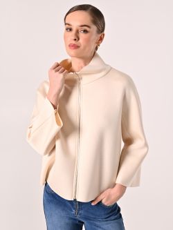 Beige Cape in Scuba Fabric in_i7