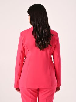 Curvy-Jacke in Fuchsia aus Scuba-Handkreppstoff det_3