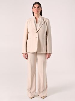 Curvy-Jacke in hellem Beige det_1