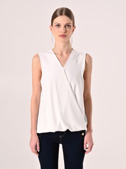 Asymmetrische Bluse in Weiß det_2