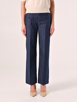 Pinstriped Denim Trousers det_2