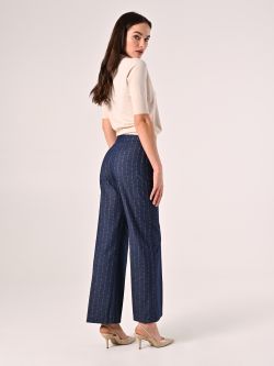 Pinstriped Denim Trousers det_3