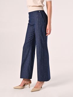 Pinstriped Denim Trousers in_i7