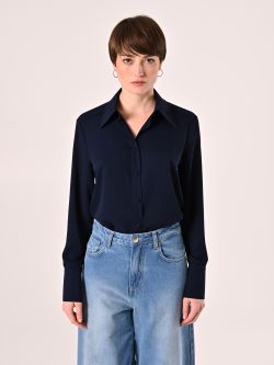 Chemise bleu marine det_2