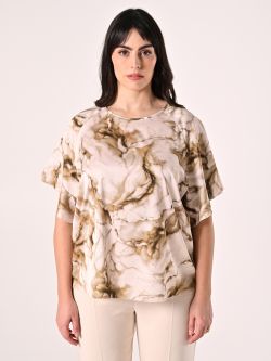 Blusa curvy con estampado marmolado det_2