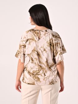 Blusa curvy con estampado marmolado det_3