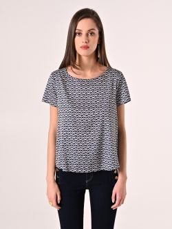 Bluse mit geometrischem Muster det_2