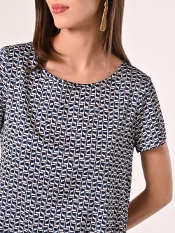 Bluse mit geometrischem Muster in_i5