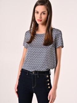 Bluse mit geometrischem Muster in_i7