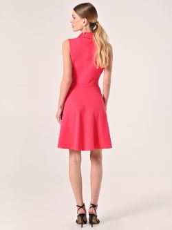 Abito Giacca Fuxia con Inserti in Raso det_3