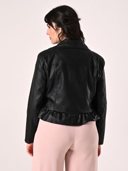 Veste curvy en simili cuir det_3