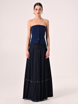 Top bustier bleu det_1