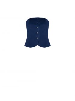 Top bustier bleu det_4