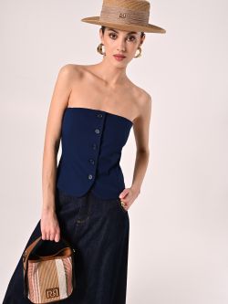 Top bustier bleu in_i6