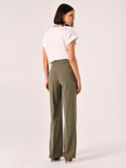 Pantaloni Verde Militare in Poliviscosa det_3