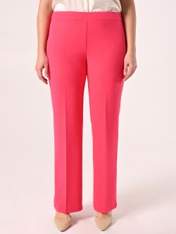 Fuchsia Curvy Pants in Scuba Crepe fabric det_2
