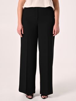 Pantalón palazzo curvy en cady negro det_2