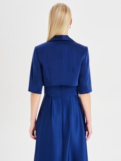 Rinascimento atelier Blue Satin Shrug in_i4