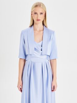 Rinascimento atelier Light Blue Satin Shrug det_3